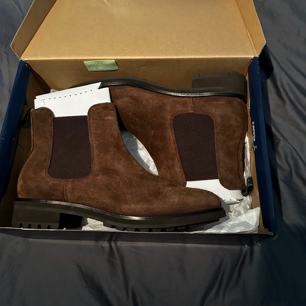 10.5D Polo RL Brown suede Chelsea boots